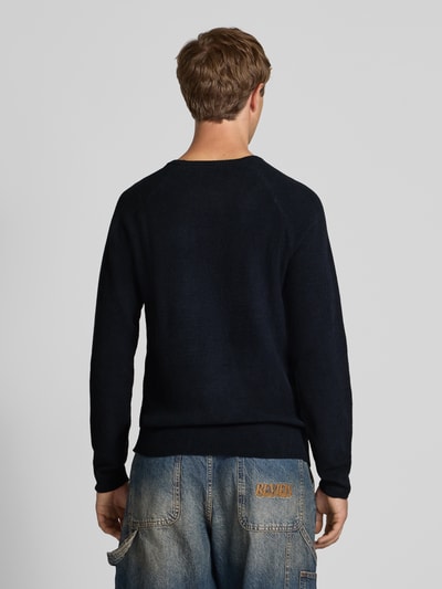 Blend Gebreide pullover met ronde hals, model 'DANTE' Donkerblauw - 5