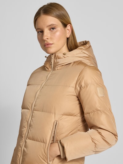 ARMANI EXCHANGE Płaszcz puchowy o kroju regular fit z dwustronnym zamkiem błyskawicznym Camel 3