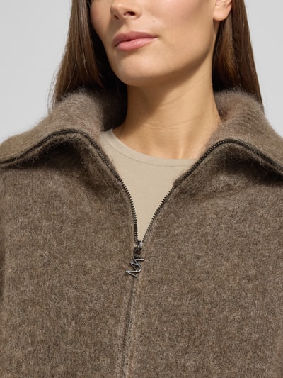 MOS MOSH Strickjacke mit Reißverschluss Modell 'Hulda' Beige 3