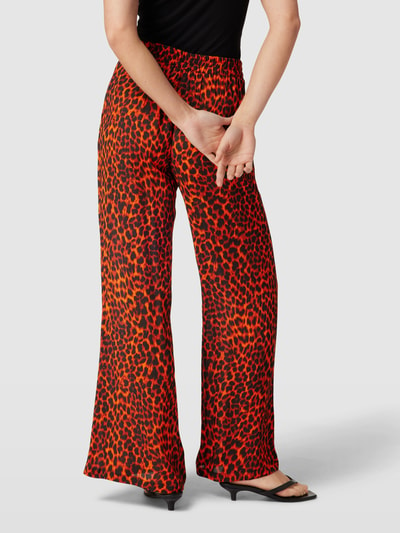 Risy & Jerfs Palazzohose mit Animal-Print Modell 'Goch' Orange 5