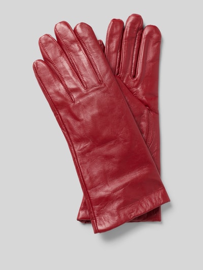 FI.NE Handschuhe in Leder-Optik Dunkelrot 1