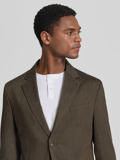 DRYKORN Slim Fit 2-Knopf-Sakko mit Pattentaschen Modell 'YAMES' Dunkelbraun 3
