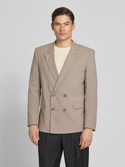 HUGO Slim Fit Anzugsakko aus Baumwoll-Mix Modell 'HENRY' Hellbraun 4