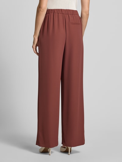 Jake*s Collection Relaxed fit pantalon, model 'CrepePant' Bordeaux - 5