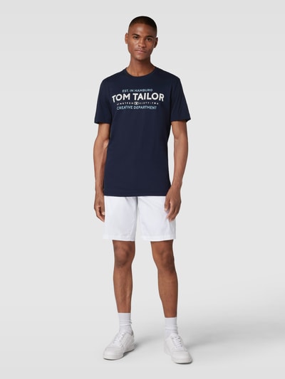 Tom Tailor T-shirt z nadrukiem z logo Granatowy 1