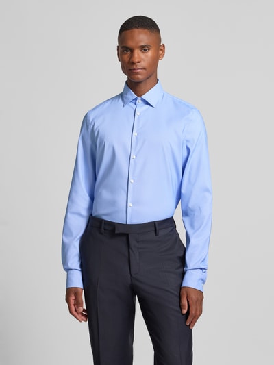 Jake*s Slim Fit Business-Hemd mit extra langem Arm Bleu 4