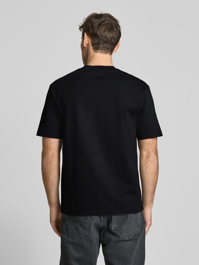 HUGO T-shirt met labelprint, model 'Dapolino' Zwart - 5