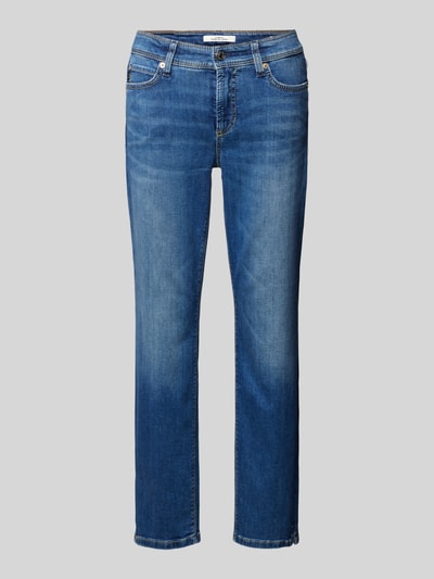 Cambio Jeans in used-look in verkorte pasvorm, model 'PIPER' Blauw - 2