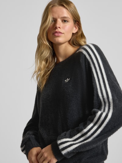 adidas Originals Regular fit sweatshirt met logostitching, model 'Holiday' Zwart - 3