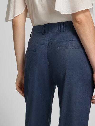 Raphaela By Brax Regular Fit Culotte aus Leinen-Mix Modell 'PAM' Marine 3