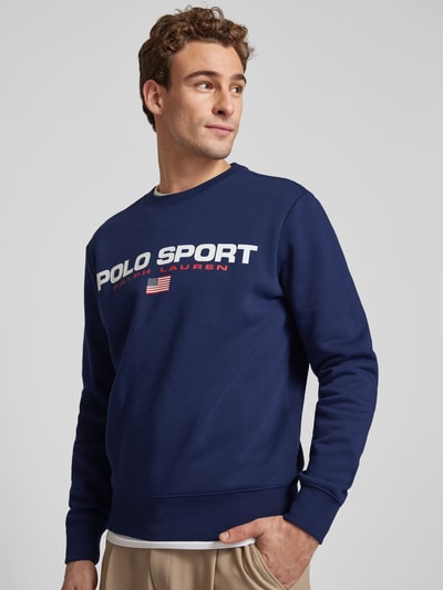 Polo Sport Sweatjacke mit Label-Stitching Dunkelblau 3