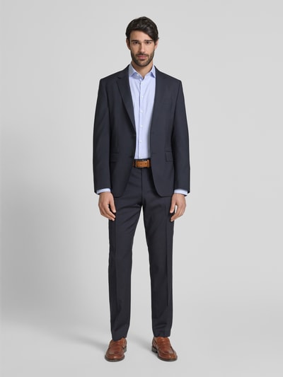 Jake*s Slim Fit Business-Hemd mit Knopfleiste Bleu 1