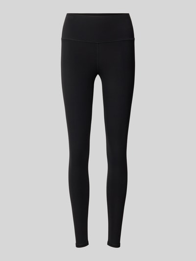 Productfoto, zwarte Leggings met Stretch-Anteil van Anine Bing, elastische stofmix, aansluitende fit, elastische tailleband, sierring, enkel-lengte, binnenbeenlengte maat S 70 cm, taillewijdte maat S 30 cm