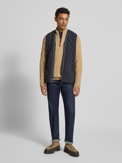 Barbour Regular fit bodywarmer met warme fleece aan de binnenkant Marineblauw - 1