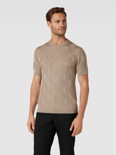 Emporio Armani T-shirt met structuurmotief Beige - 4