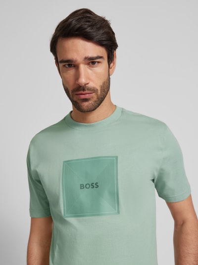 BOSS Green T-shirt met ronde hals Mintgroen - 3