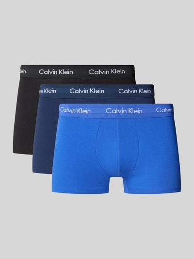 Calvin Klein Underwear Trunks aus Viskose mit Label-Bund im 3er-Pack Blau 1