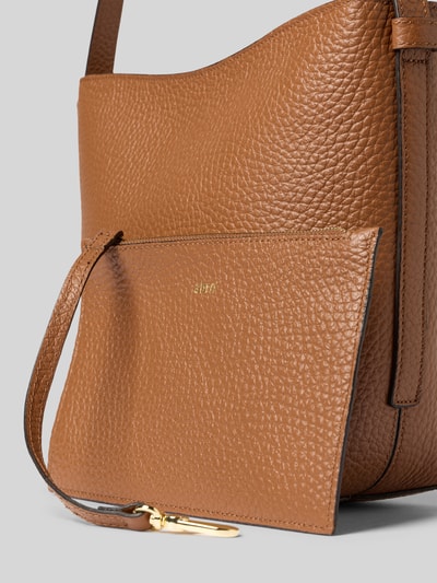 Produktfoto, Handtasche aus leer met binnenzak model 'COSMO' van Abro, echt leer, hoofdvak met ritssluiting, schouderband, labeldetail, breedte maat 1: 31 cm, lengte maat 1: 24 cm, diepte maat 1: 12 cm, bandlengte maat 1: 84 cm
