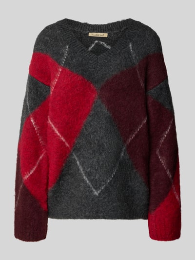 Smith and Soul Strickpullover mit V-Ausschnitt Anthrazit 2
