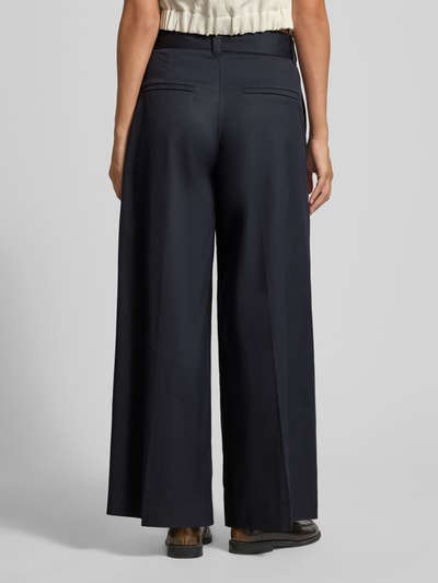 MAC Wide Leg Hose mit Gürtel Modell 'Carletta' Marine 5