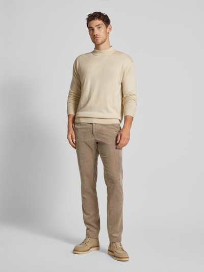 Carl Gross Corduroy broek met steekzakken, model 'Tomte' Lichtgrijs - 1