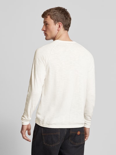 Jack & Jones Shirt met lange mouwen en geribde ronde hals, model 'BREEZE' Wit - 5