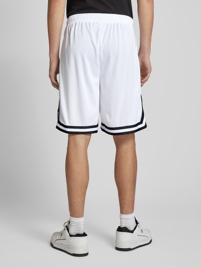 KARL KANI Baggy Fit Shorts mit Strukturmuster Weiss 5