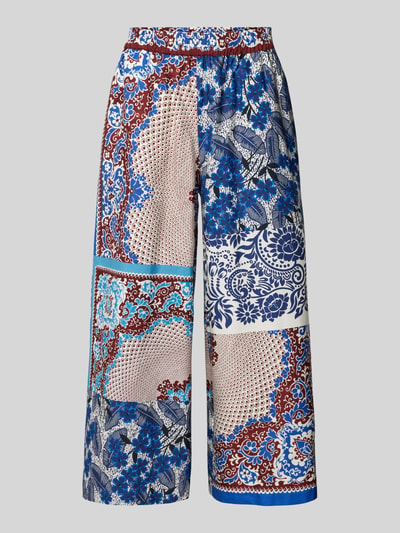 Weekend Max Mara Loose fit stoffen broek met all-over print Koningsblauw - 2