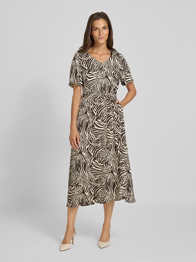 More & More Midikleid mit Rundhalsausschnitt Schoko 4