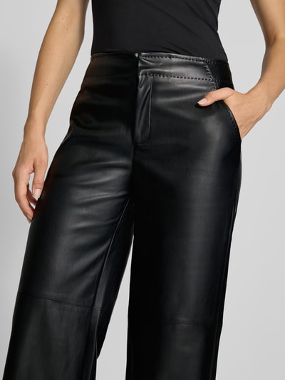 GUIDO MARIA KRETSCHMER WOMAN Stoffhose in Leder-Optik Modell 'Admira' Black 3