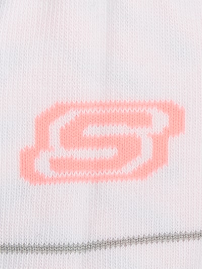 SKECHERS Krótkie skarpety z detalami z logo w zestawie 6 szt. Biały 3