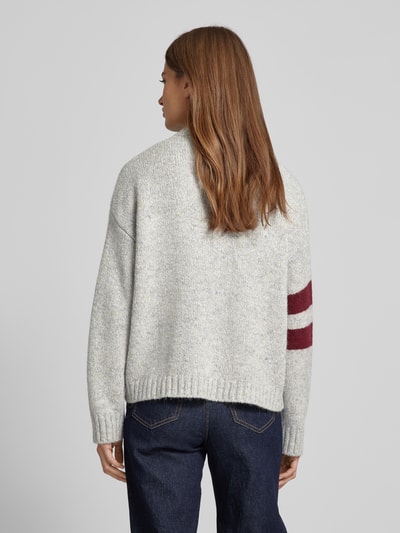 Gant Gebreide pullover met labelstitching, model 'INTARSIA' Lichtgrijs gemêleerd - 5