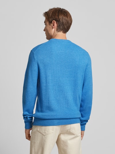 Scotch & Soda Regular fit gebreide pullover met ronde hals Koningsblauw - 5