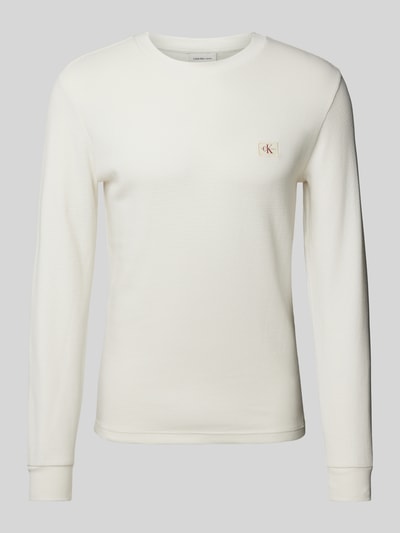 Calvin Klein Jeans Longsleeve mit Label-Stitching Beige 1