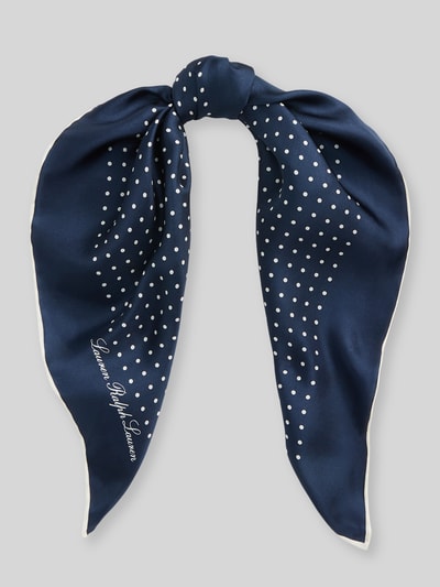 Lauren Ralph Lauren Sjaal van pure zijde met labelopschrift Donkerblauw - 1