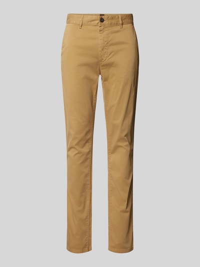 BOSS Orange Slim Fit Chino mit seitlichen Eingrifftaschen Camel 2