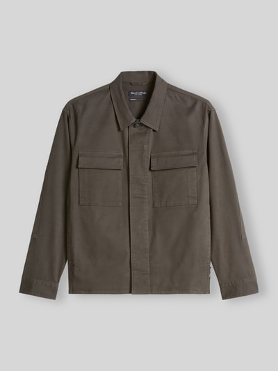 Marc O'Polo Overshirt mit Pattentaschen aus Baumwollmix Dunkelbraun 2