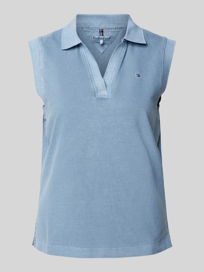 Tommy Hilfiger Top met labeldetail Rookblauw - 2