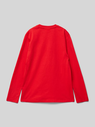 HUGO Longsleeve mit Label-Print Rot 3