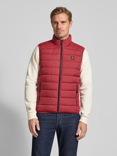 Marc O'Polo Regular Fit Steppweste aus wasserabweisendem Material Rot 4
