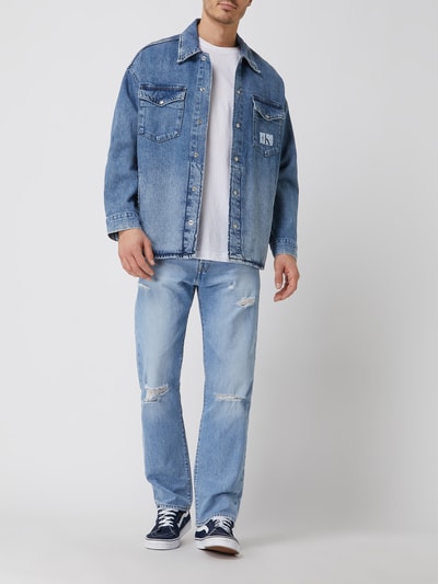 Calvin Klein Jeans Kurtka jeansowa o kroju oversized z bawełny Jeansowy niebieski 1