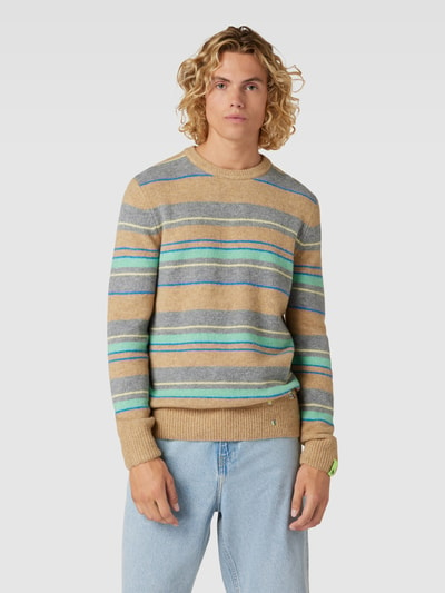 Scotch & Soda Strickpullover mit Streifenmuster Camel 4