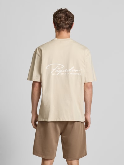 Pegador Oversized T-Shirt mit Logo-Print Modell 'PIKE' Beige 5