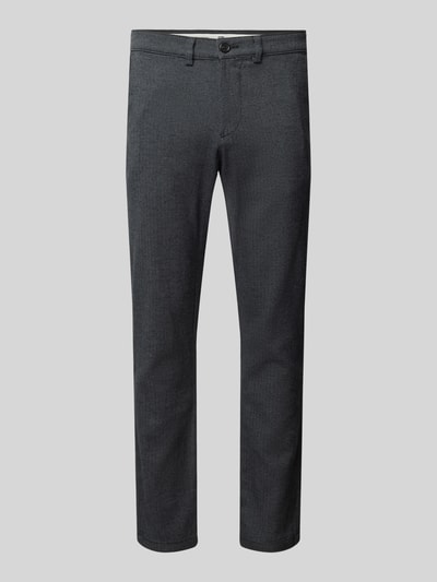 SELECTED HOMME Slim fit stoffen broek met riemlussen, model 'MILES' Antraciet - 2