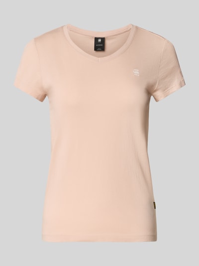 G-Star Raw Slim Fit T-Shirt mit Label-Stitching Modell 'Eyben' Hellrosa 2