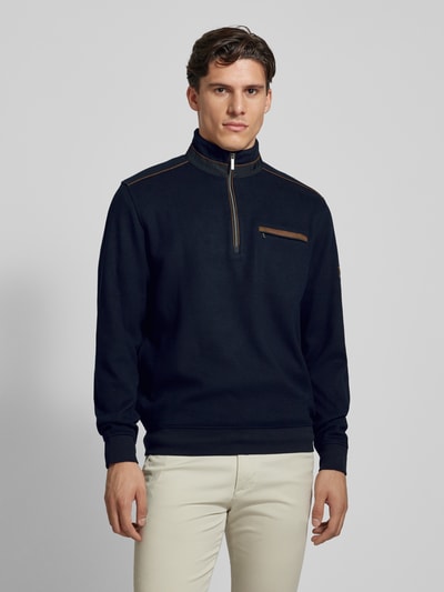 bugatti Sweatshirt mit Stehkragen Marine 4