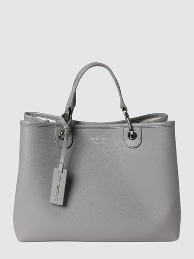 Emporio Armani Shopper in Leder-Optik Hellgrau 2