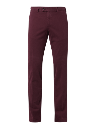 HILTL SENSE Slim Fit Chino aus Schurwollmischung mit Kaschmir-Anteil  Bordeaux 1