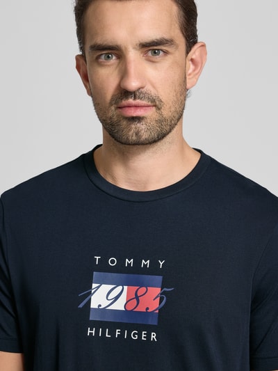 Tommy Hilfiger Regular Fit T-Shirt aus reiner Baumwolle Marine 3