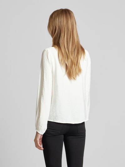 Vero Moda Bluzka z krótką listwą guzikową model ‘MIRA’ Biały 5